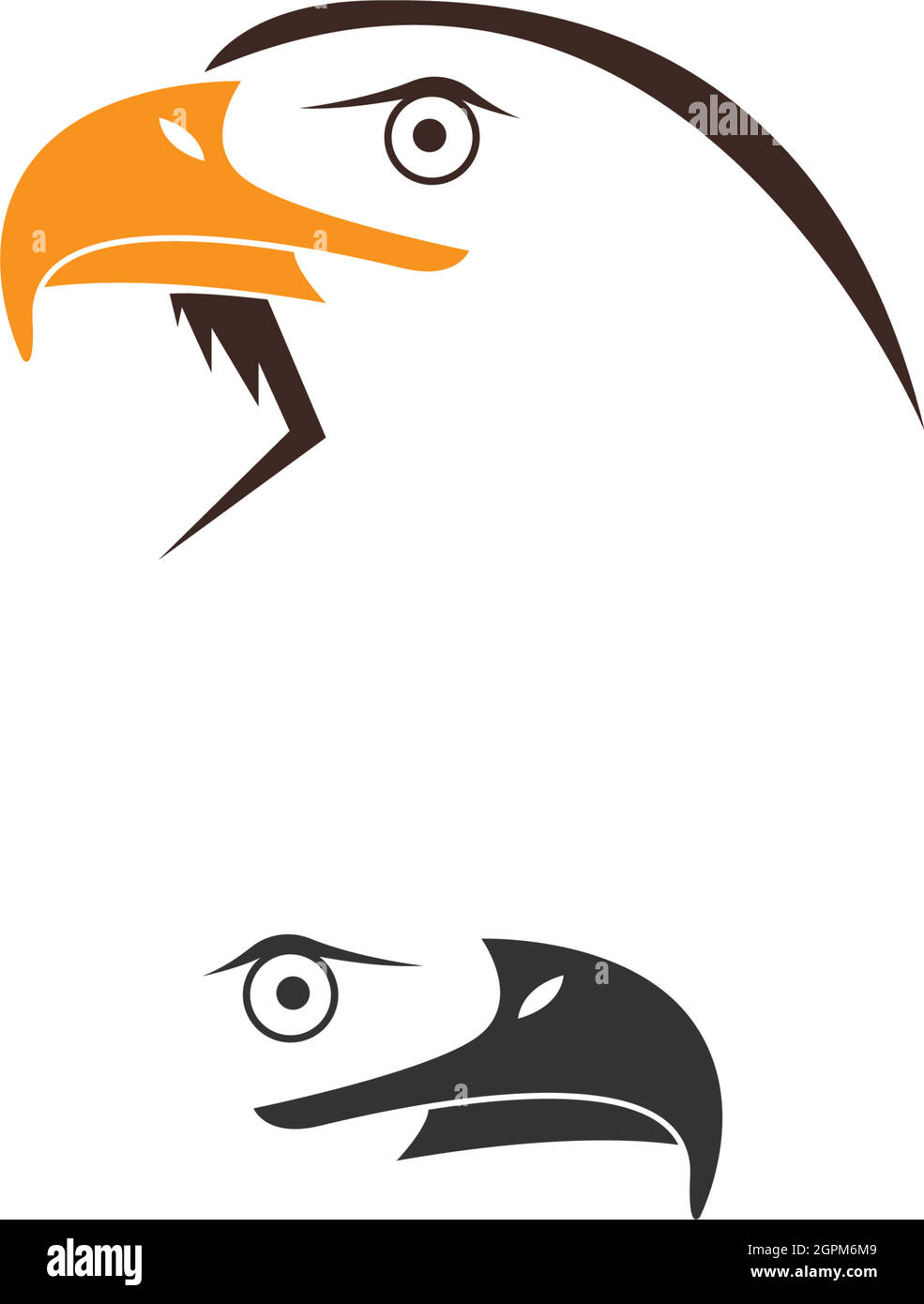 Falcon, Eagle Bird Logo Icon Design Vector Template Stock Vector