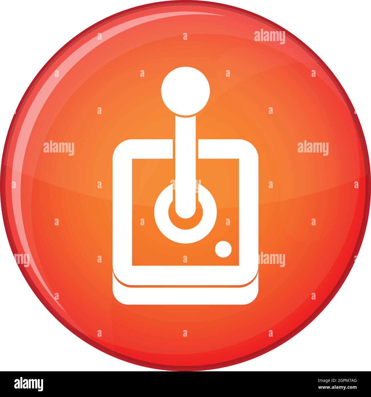 Joystick for computer games icon, flat style Stock Vector