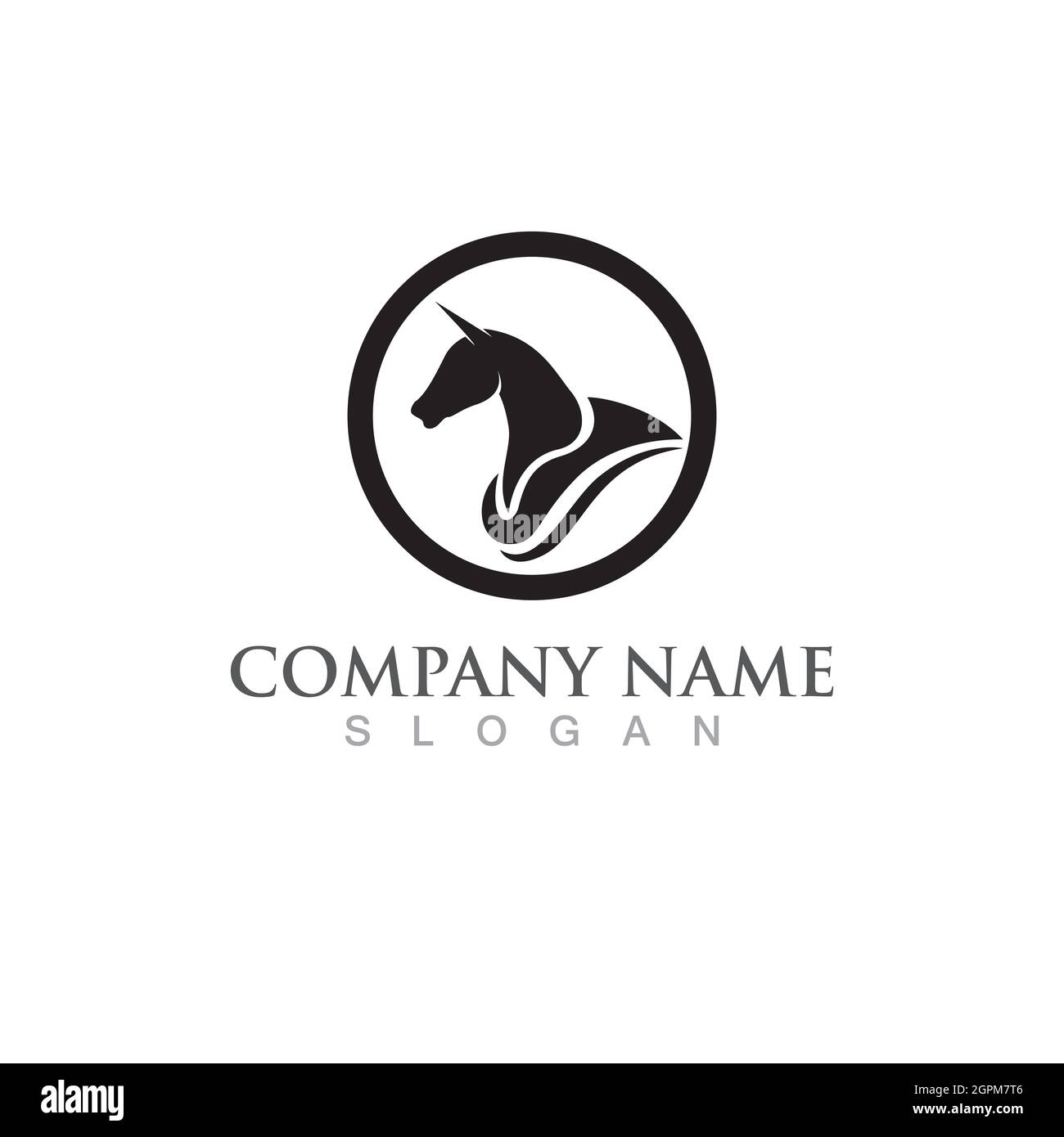 Horse Logo Template Vector icon Stock Vector