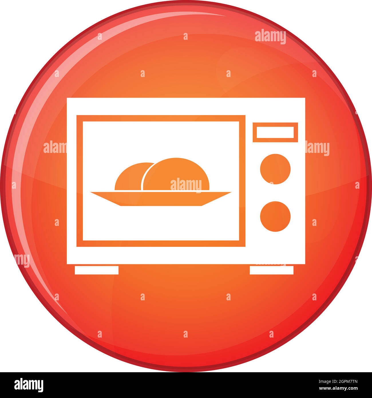 Microwave icon, flat style Stock Vector