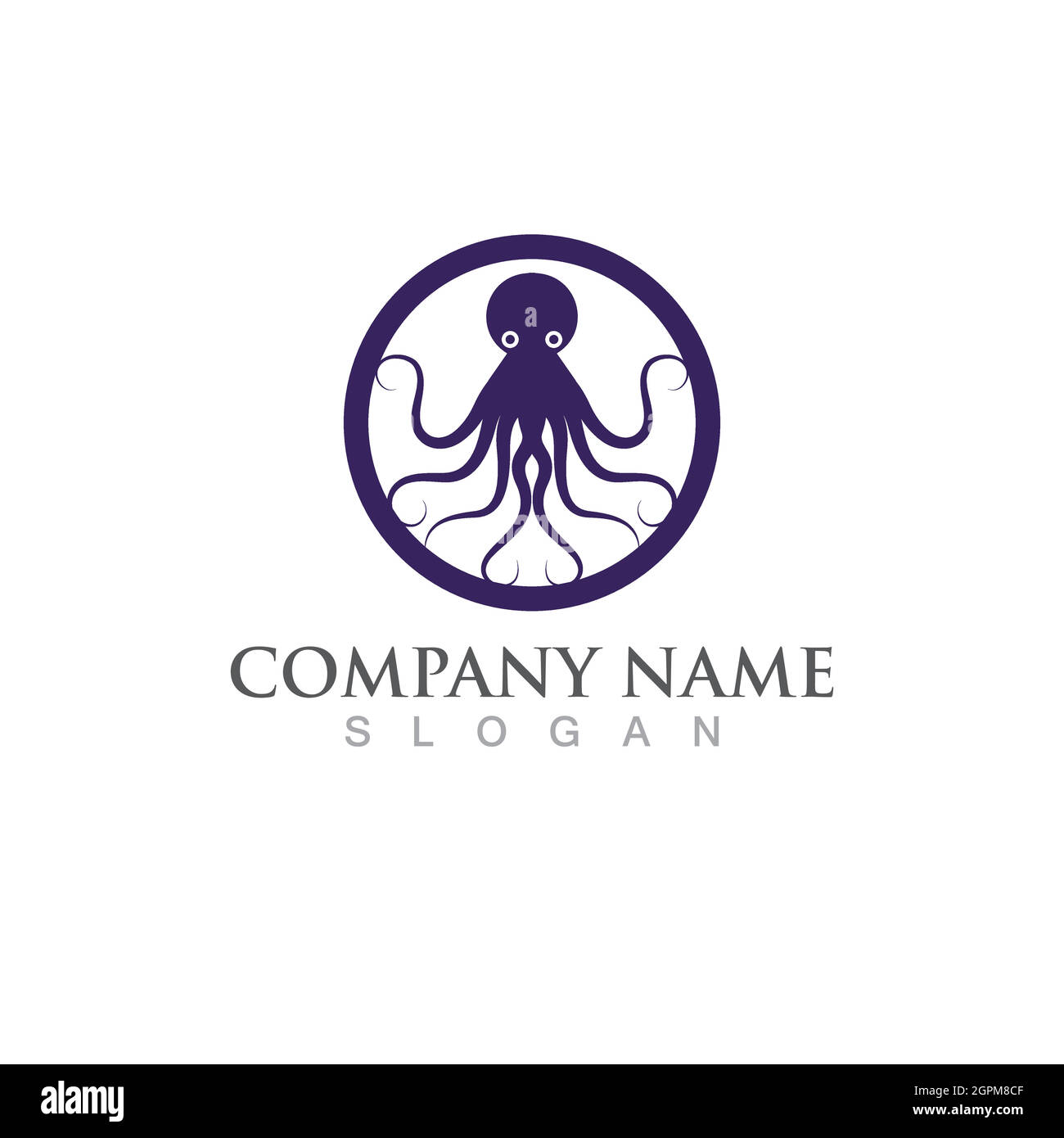 octopus animal logo and symbol icon vector image Stock Vector