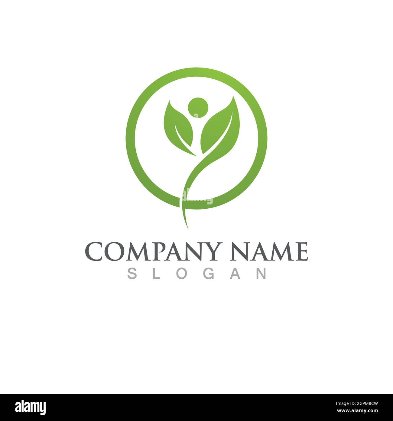 Logos of green Tree leaf ecology Stock Vector