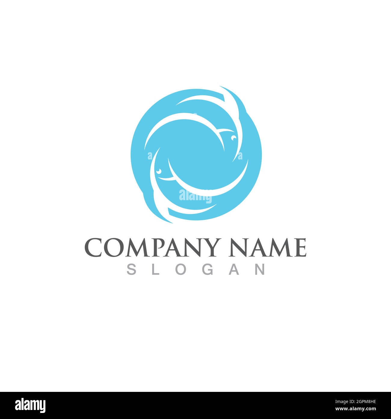 Fish salmon logo template. Creative vector Stock Vector