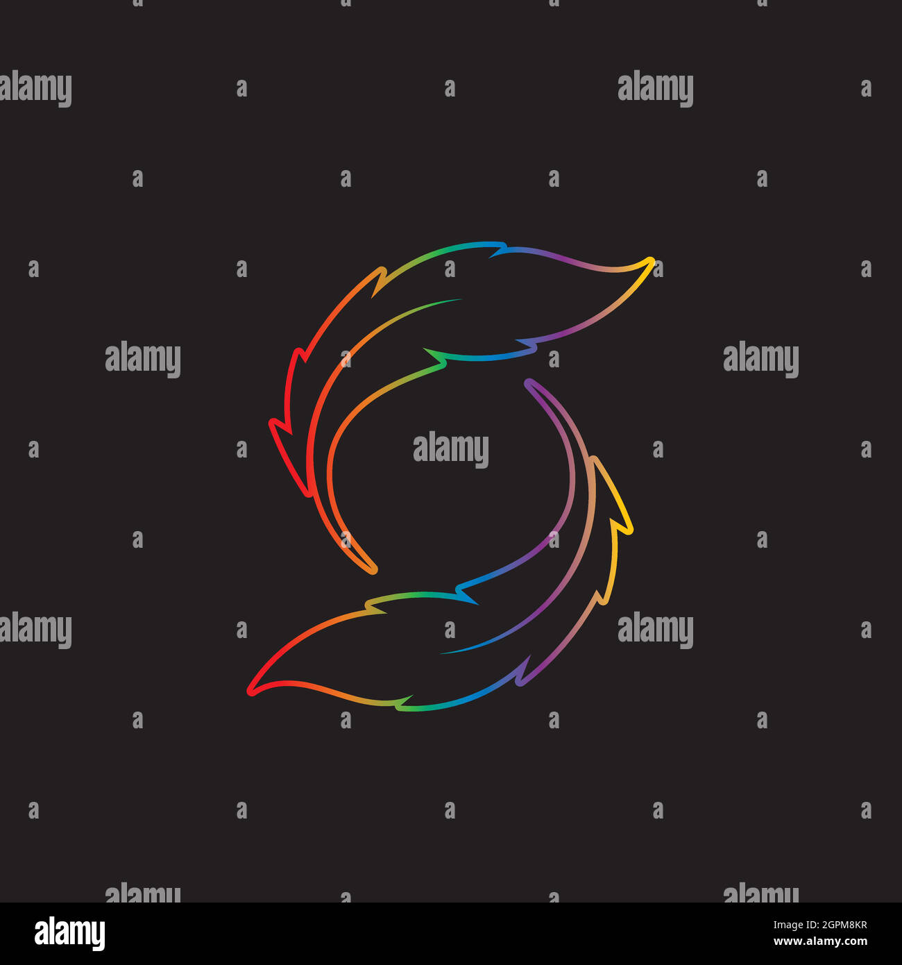 feather logo symbol vector template Stock Vector
