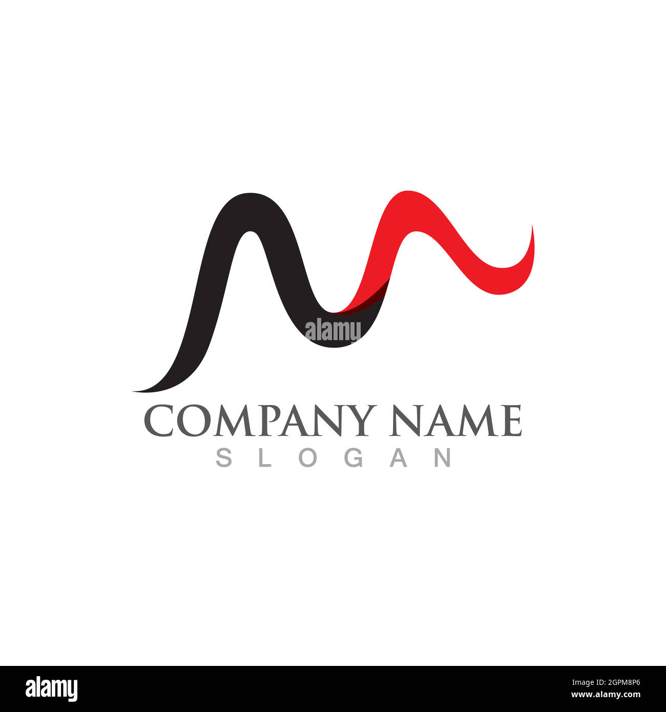 M Letter Logo Template Stock Vector
