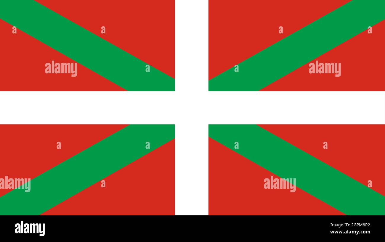 The flag of the Basque Country Spain Autonomous Community in Europe Stock Photo