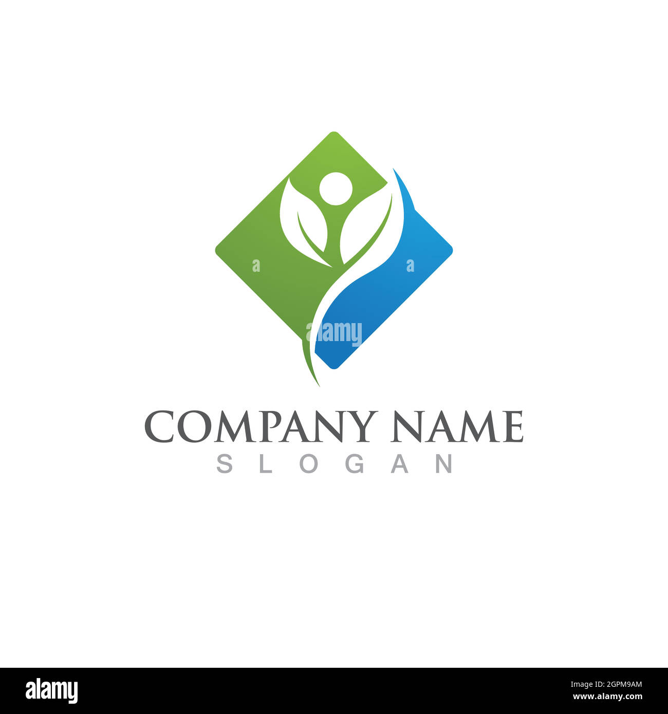 Logos of green Tree leaf ecology Stock Vector