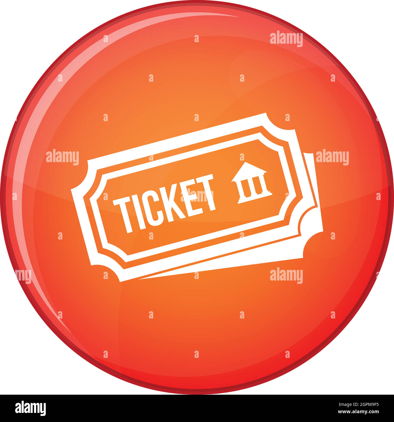 Ticket icon, flat style Stock Vector Image & Art - Alamy