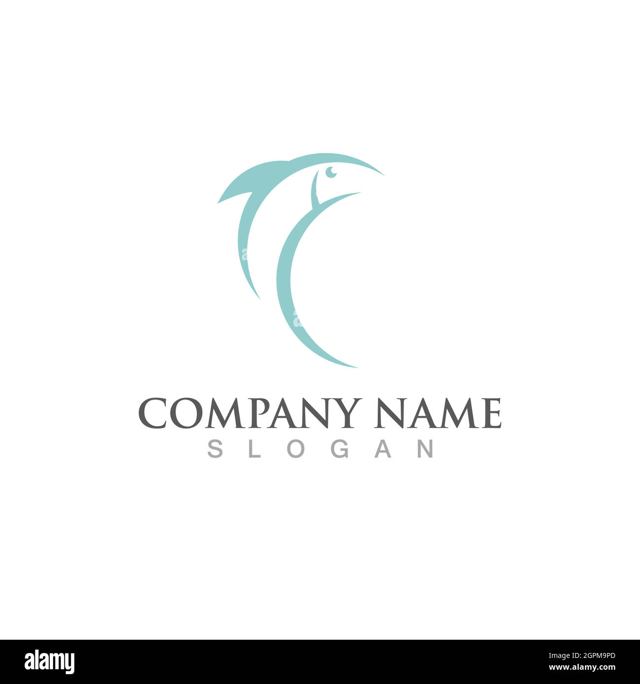 Fish salmon logo template. Creative vector Stock Vector