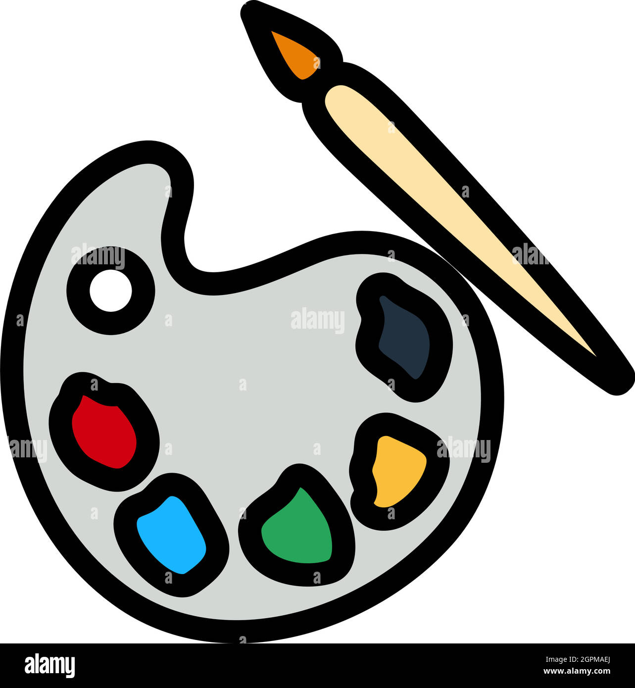 Icon Of School Palette Stock Vector