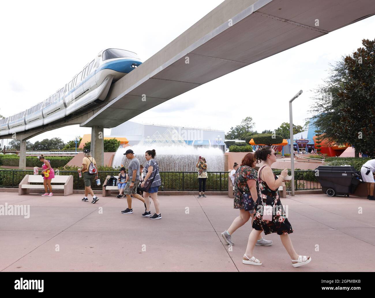 Orlando, United States. 29th Sep, 2021. The Walt Disney World Monorail System passes through Epcot theme park during 'The World's Most Magical Celebration' - the 50th anniversary of Walt Disney World Resort! on Wednesday, September 29, 2021 in Orlando, Florida. Photo by John Angelillo/UPI Credit: UPI/Alamy Live News Stock Photo