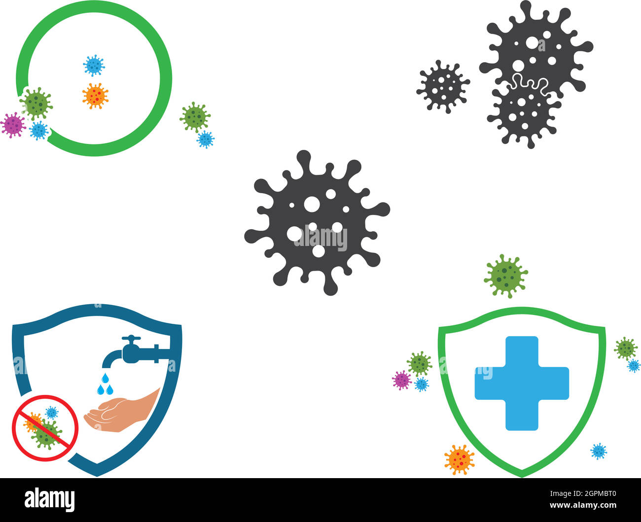 virus and bacteria icon vector illustration design Stock Vector