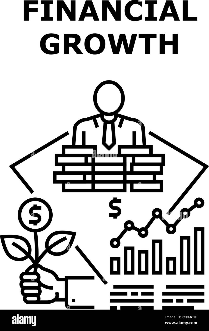 Financial Growth Vector Concept Color Illustration Stock Vector Image ...