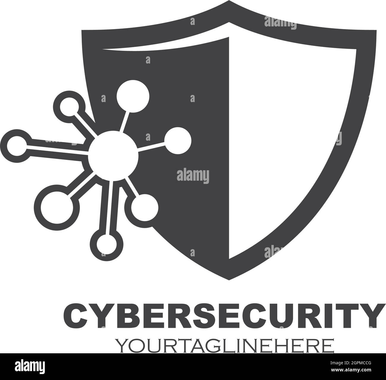 cyber security shield vector icon illustration design Stock Vector