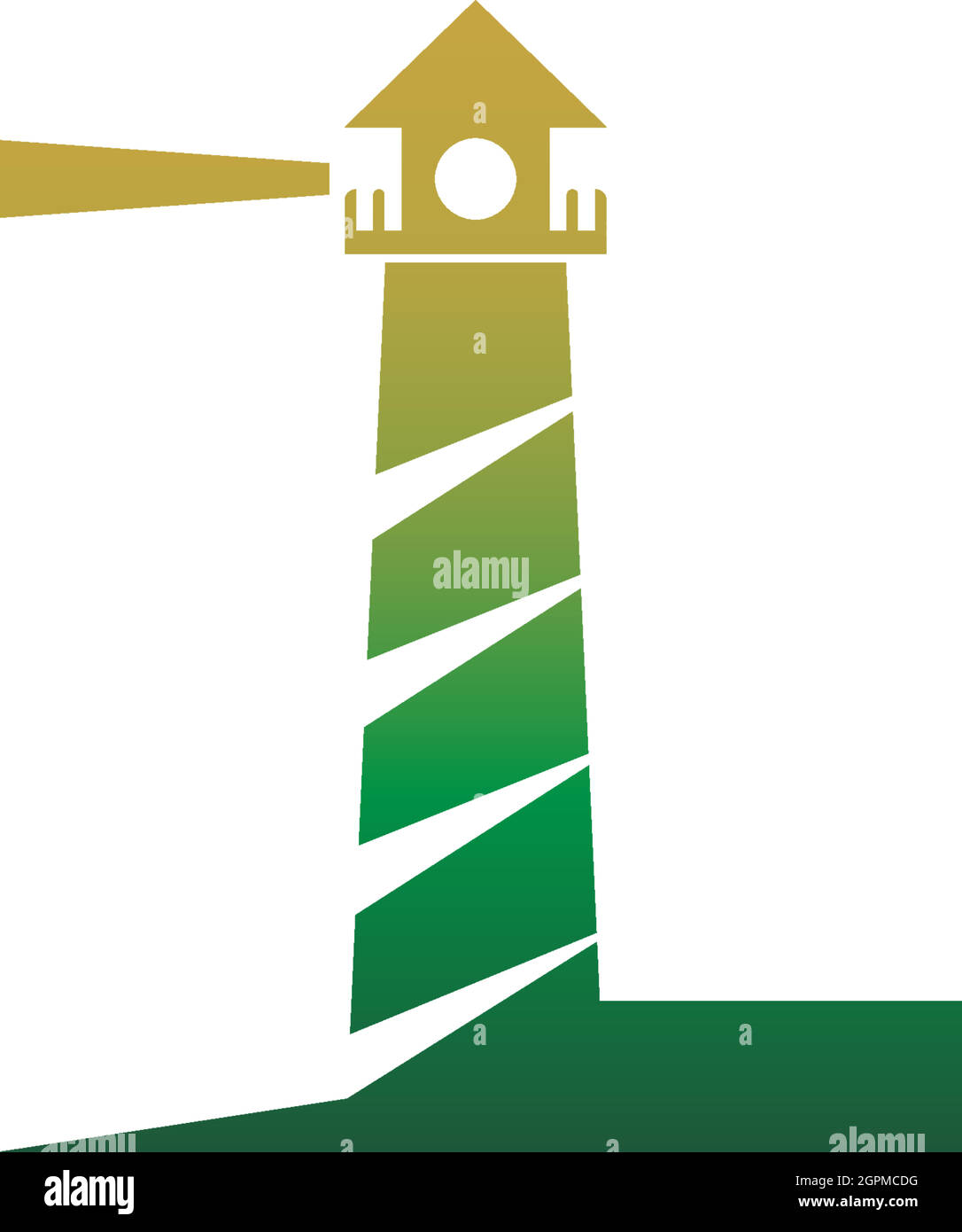 Letter L with lighthouse icon logo design template Stock Vector