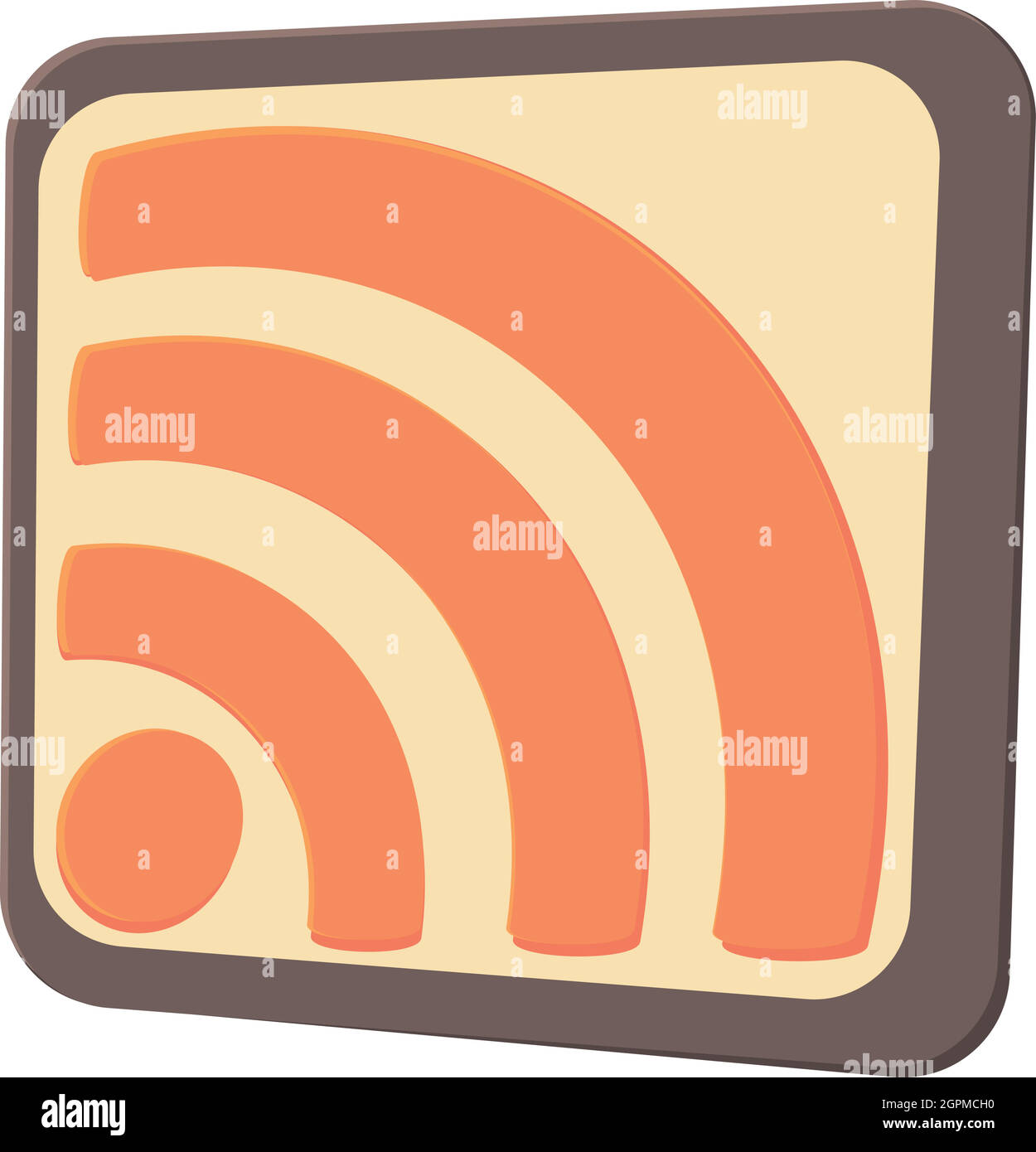 Wireless network sign icon, cartoon style Stock Vector