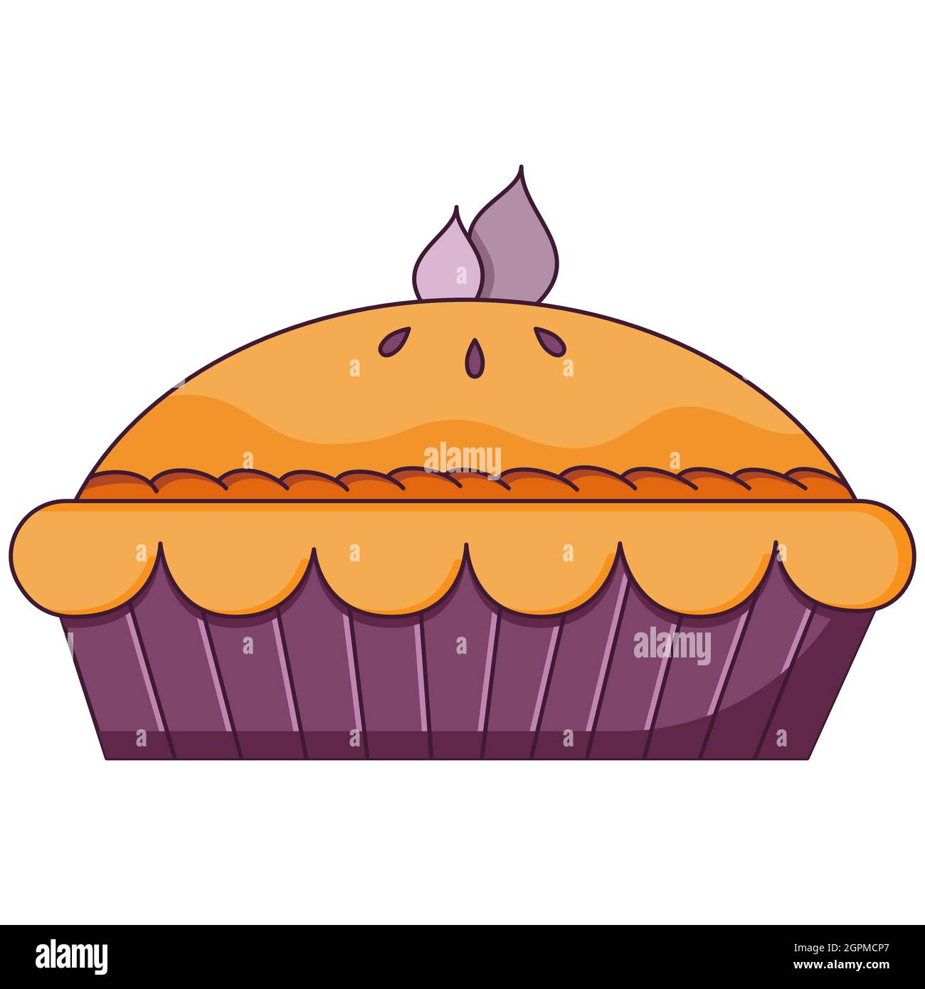 Flat icon illustration of thanksgiving day items Stock Vector Image ...