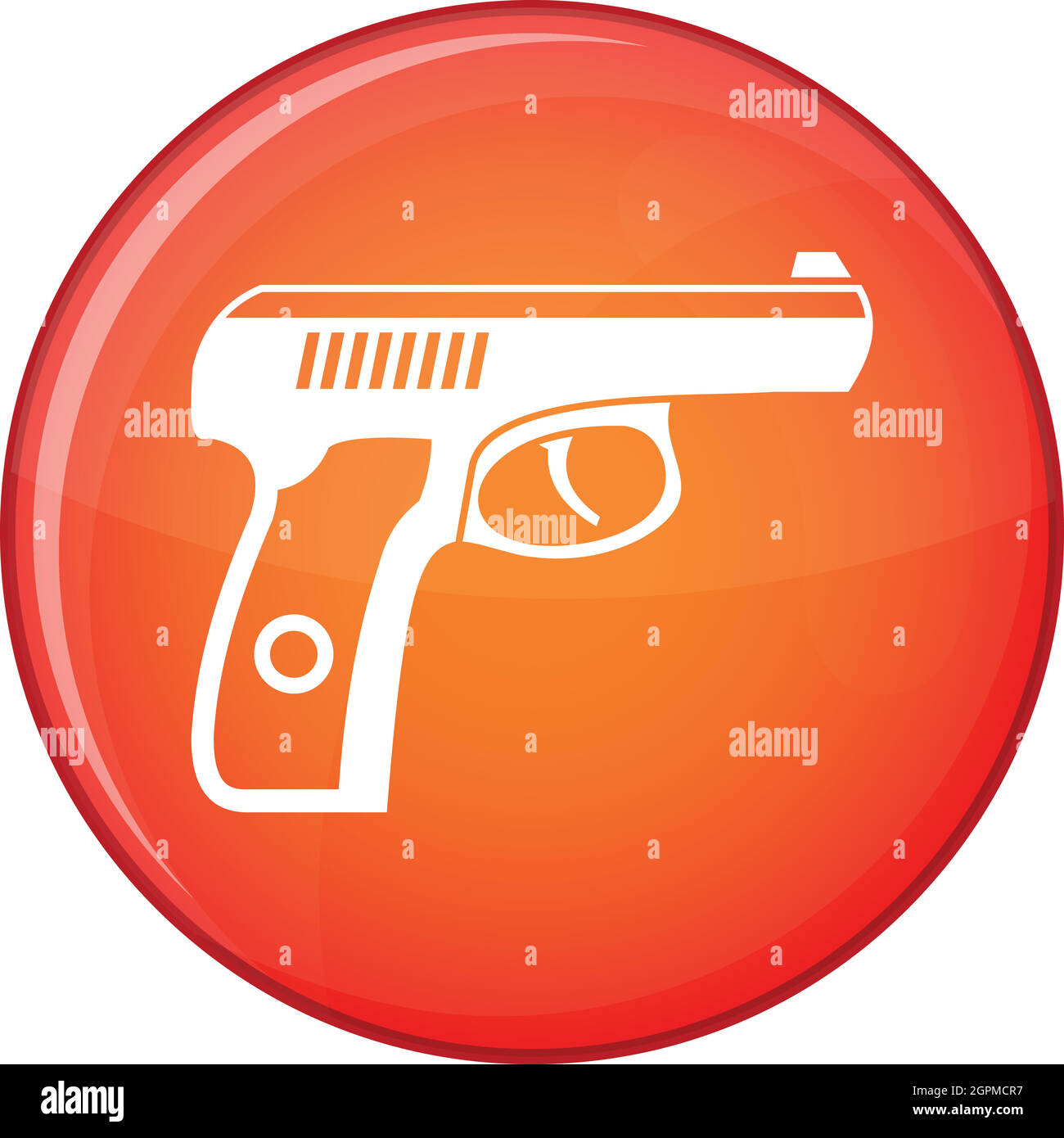 Gun icon, flat style Stock Vector Image & Art - Alamy