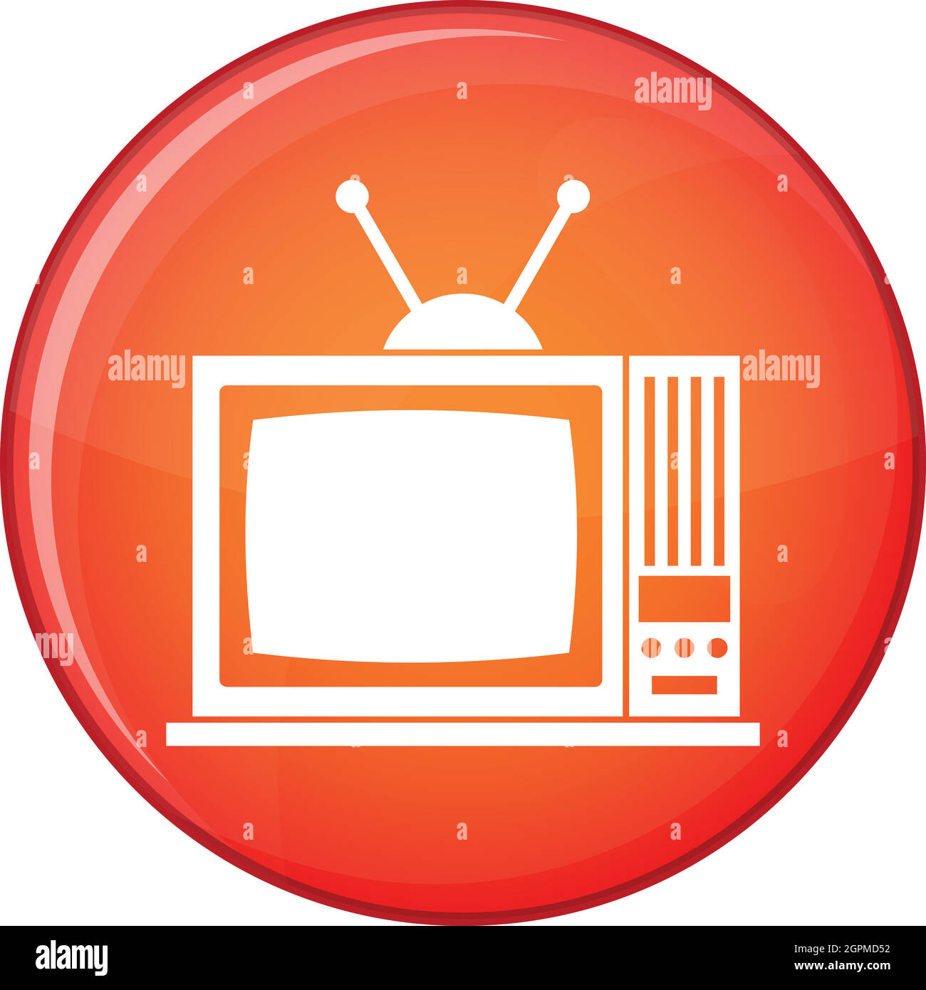 Retro TV icon, flat style Stock Vector Image & Art - Alamy