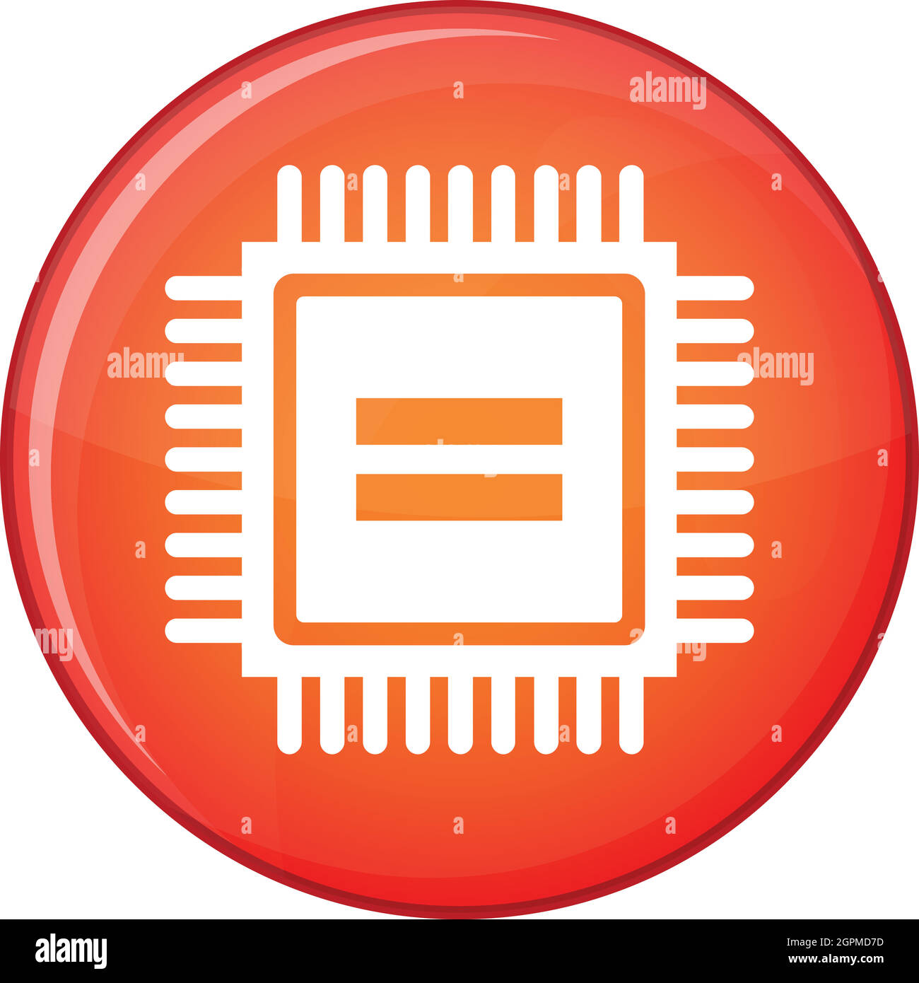 Electronic circuit board icon, flat style Stock Vector