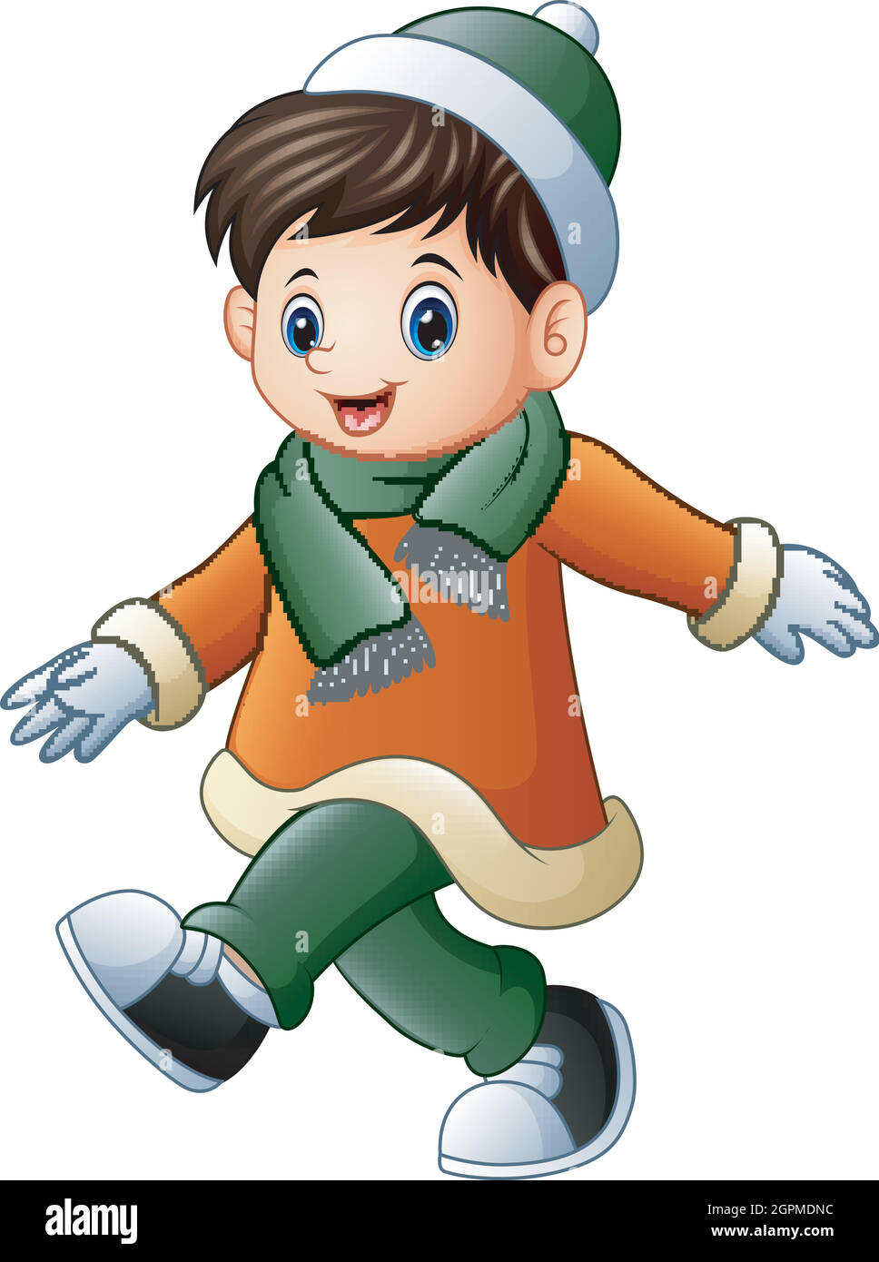 boy in winter clothes