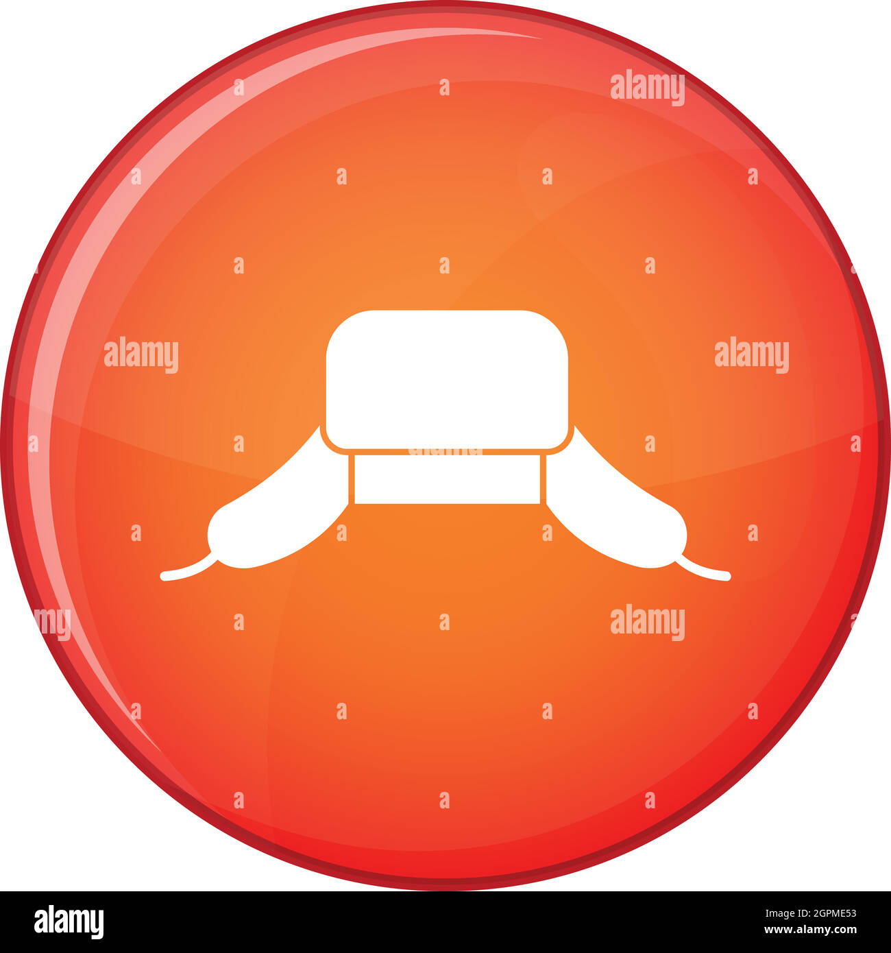 Hat with ear flaps icon, flat style Stock Vector Image & Art - Alamy