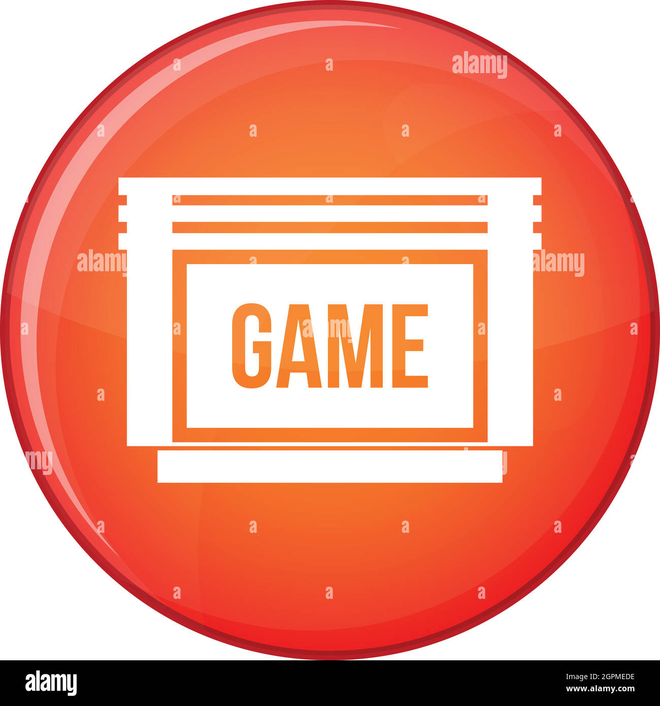 Game cartridge icon, flat style Stock Vector
