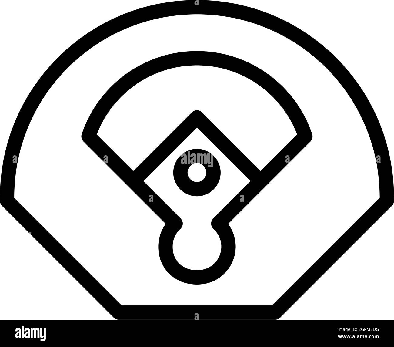 Baseball Field Aerial View Icon Stock Vector