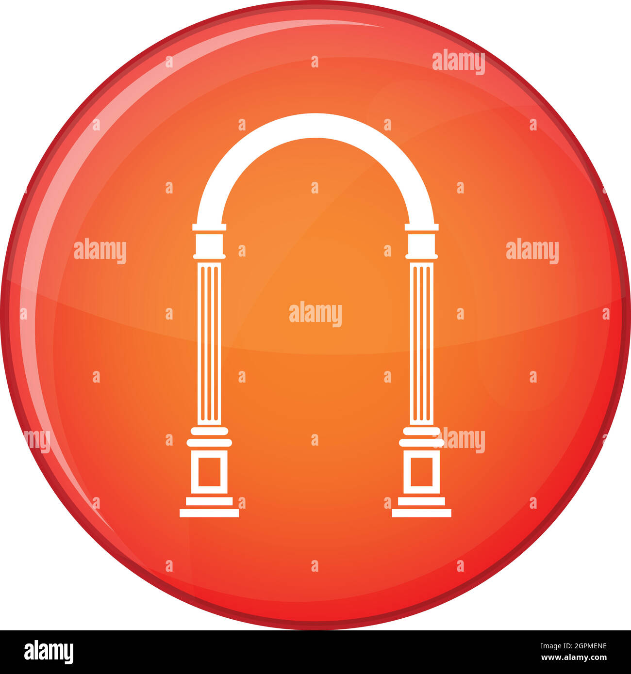 Arch icon, flat style Stock Vector