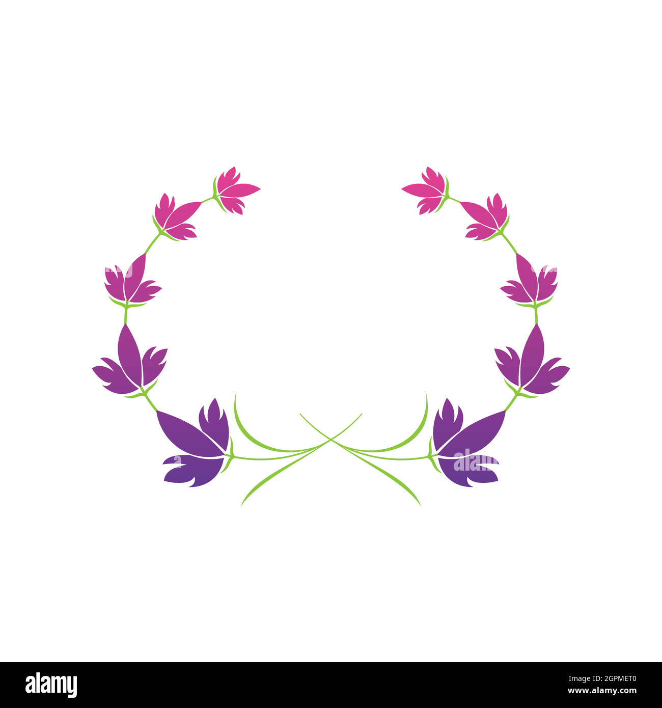 Lavender flower logo symbol template Stock Vector