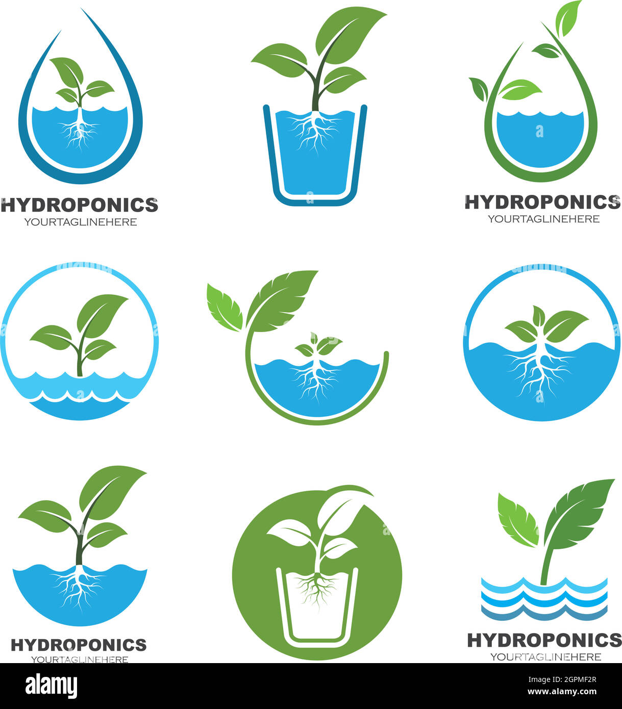 hydroponics logo vector illustration design Stock Vector Image & Art