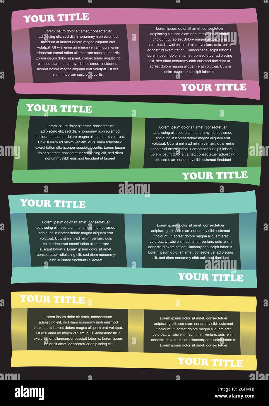 Colorful Paper folding Vector Layout Design Template with area for ...
