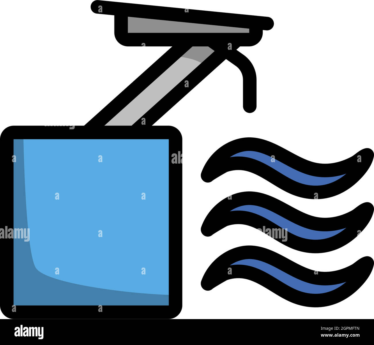 Icon Of Diving Stand Stock Vector