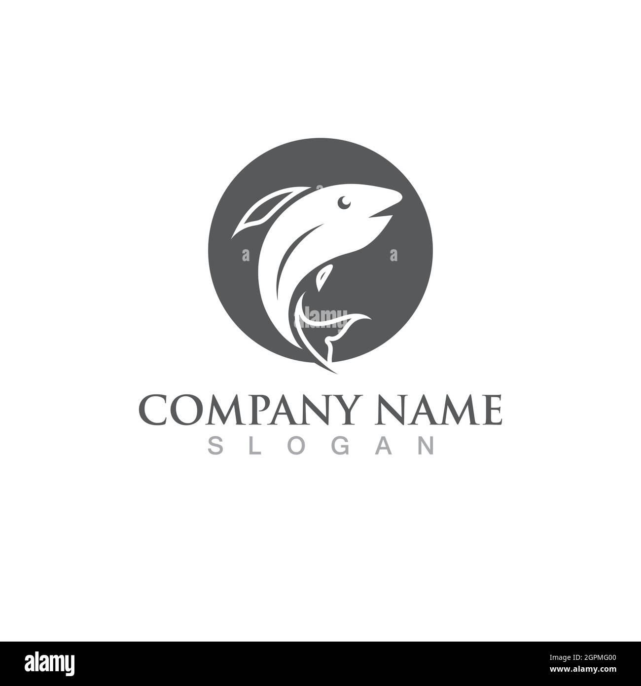 Fish salmon logo template. Creative vector Stock Vector