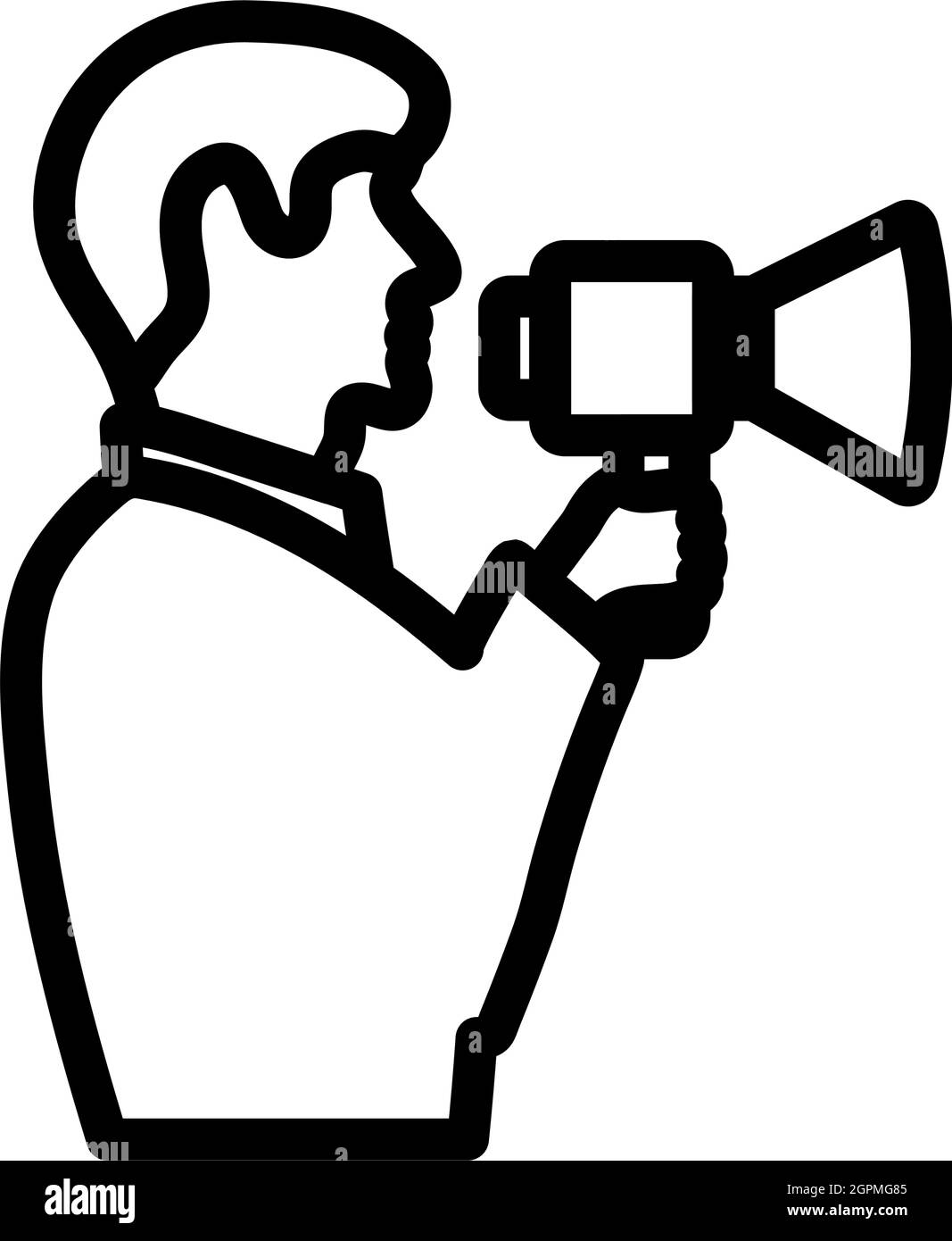 Icon Of Man With Mouthpiece Stock Vector Image & Art Alamy