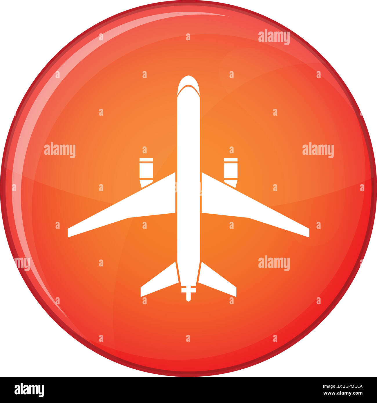 Plane icon, flat style Stock Vector