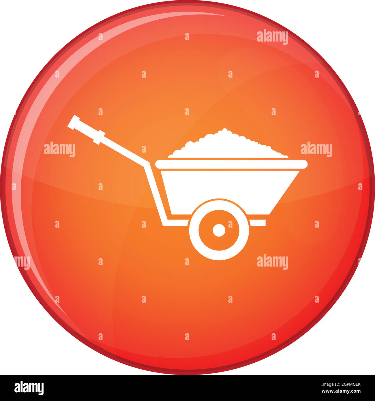 Garden wheelbarrow icon, flat style Stock Vector Image & Art - Alamy