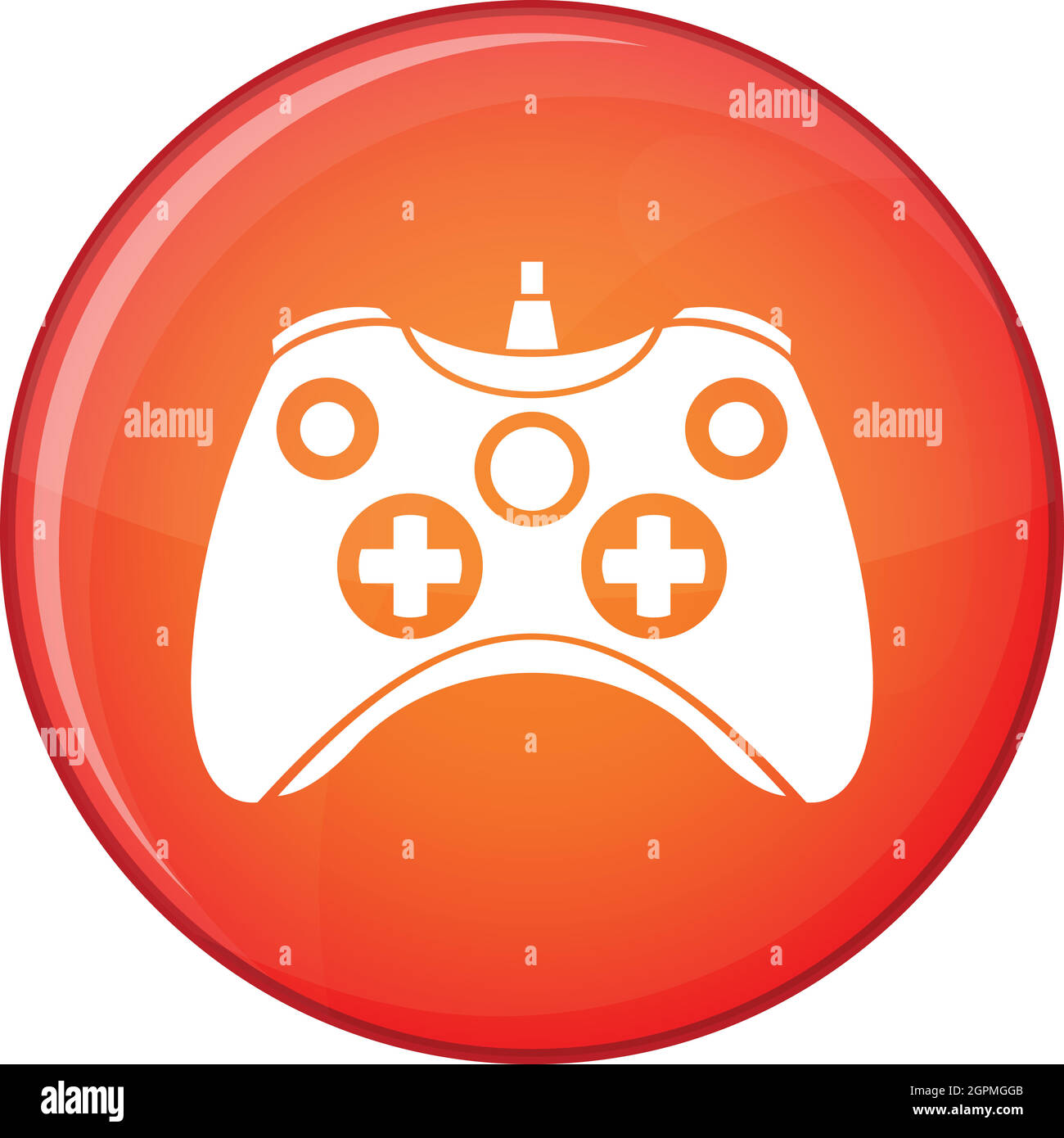 Video game controller icon, flat style Stock Vector