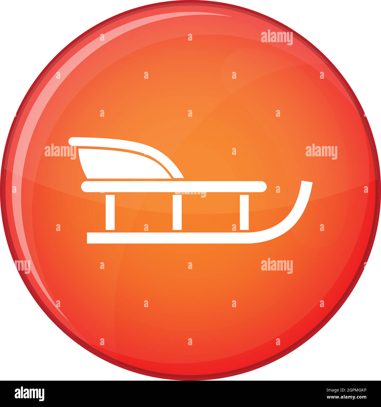 Sled icon, flat style Stock Vector Image & Art Alamy