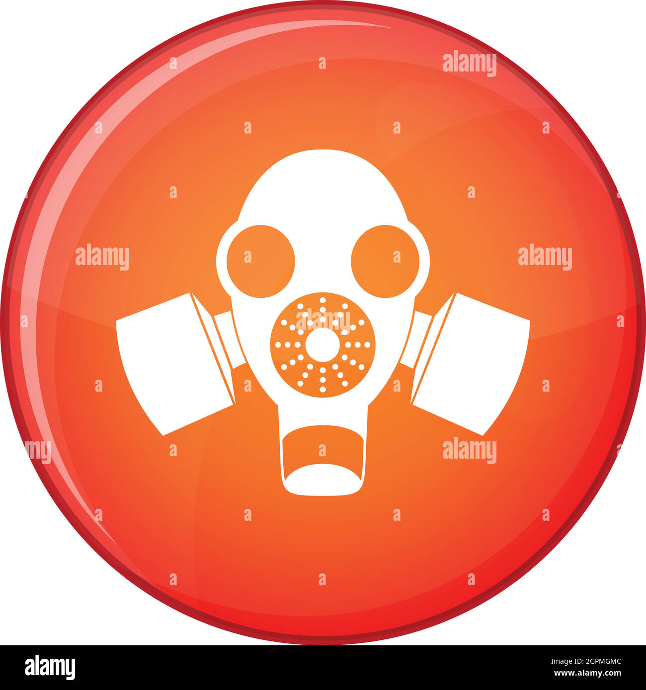Black gas mask icon, flat style Stock Vector