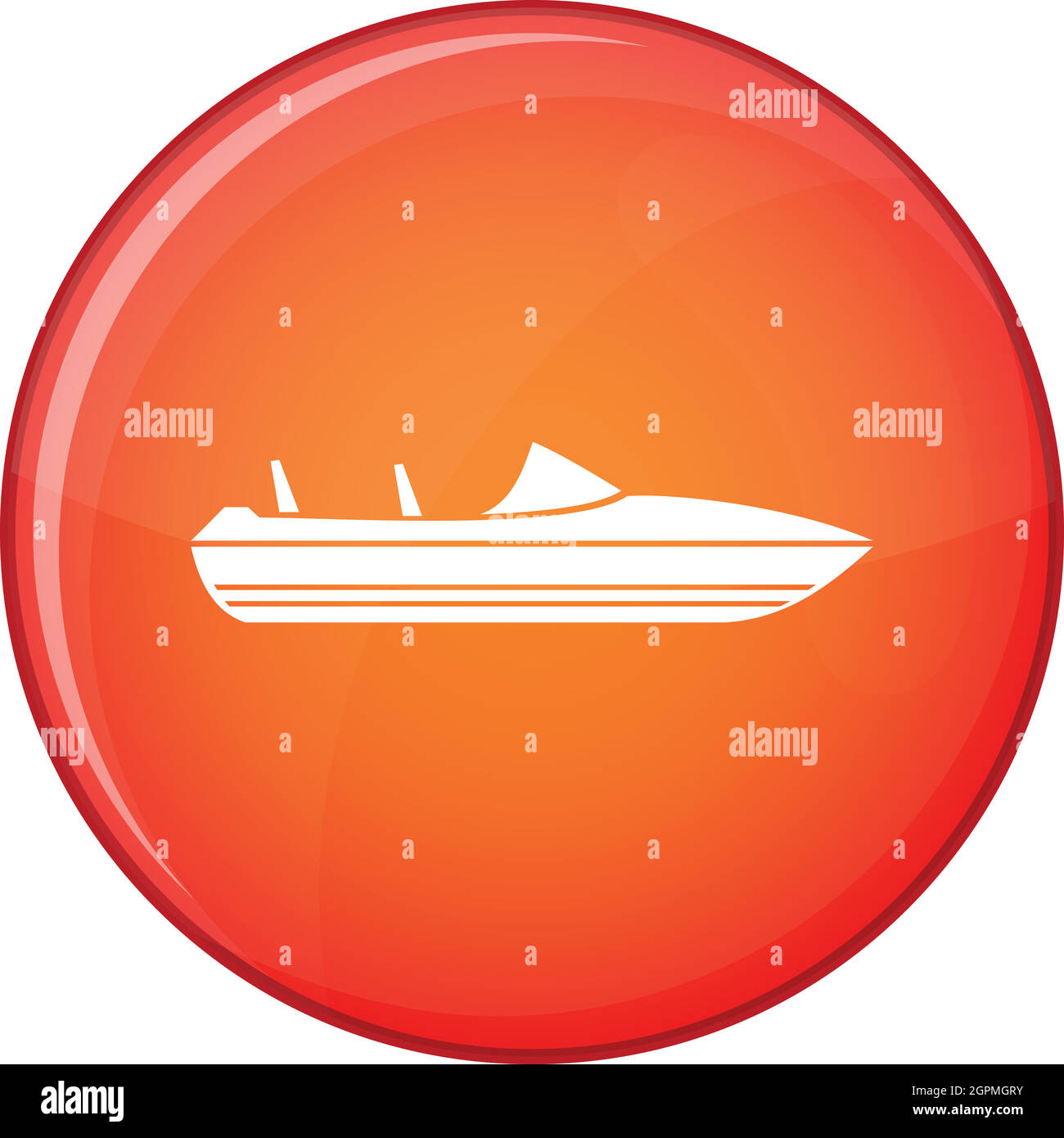 Little powerboat icon, flat style Stock Vector Image & Art - Alamy