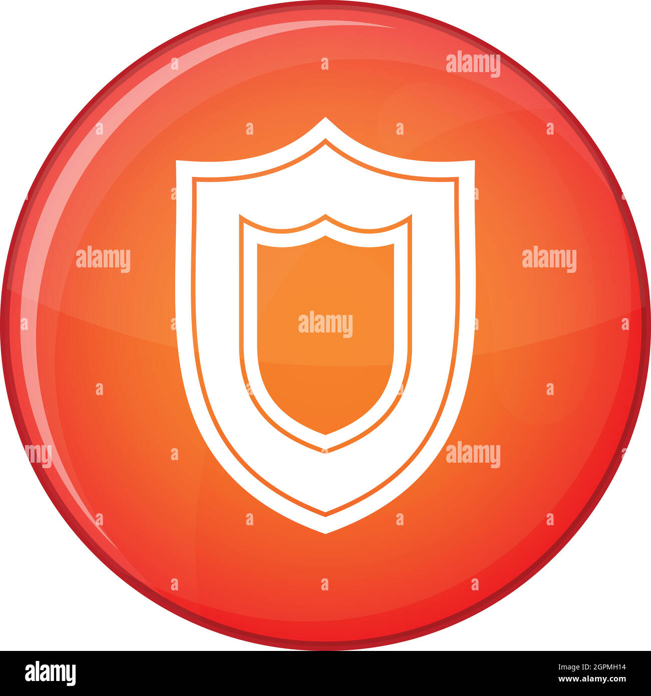 Shield icon, flat style Stock Vector Image & Art - Alamy