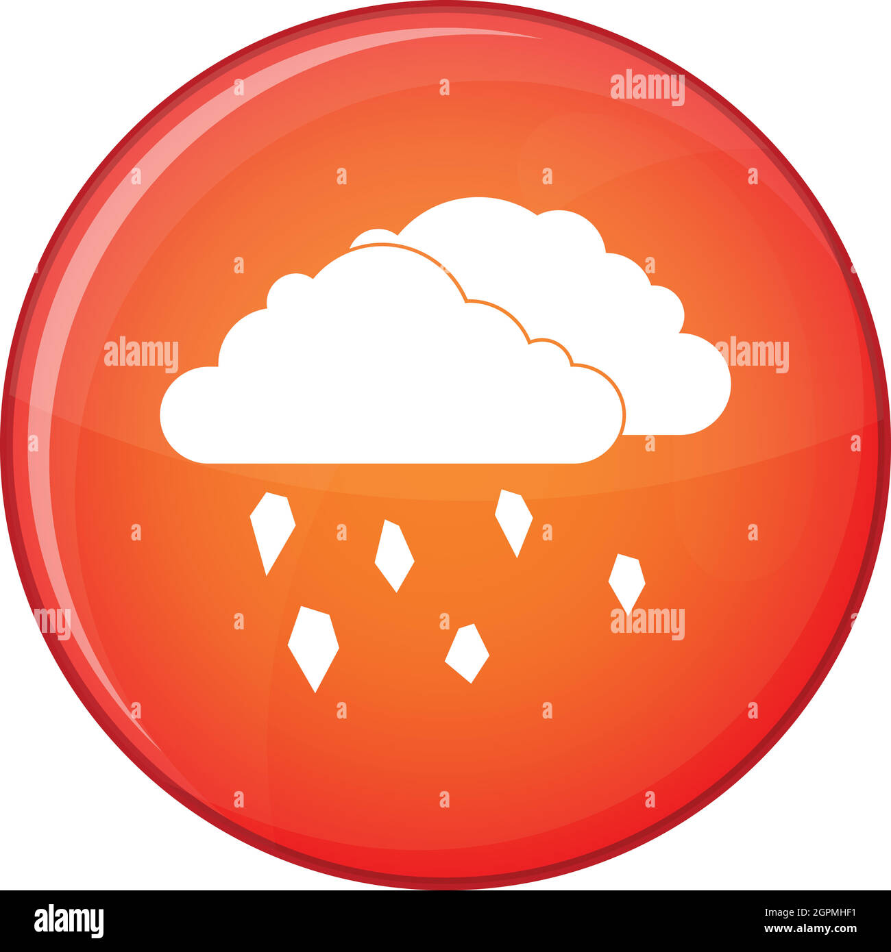 Clouds and hail icon, flat style Stock Vector Image & Art - Alamy