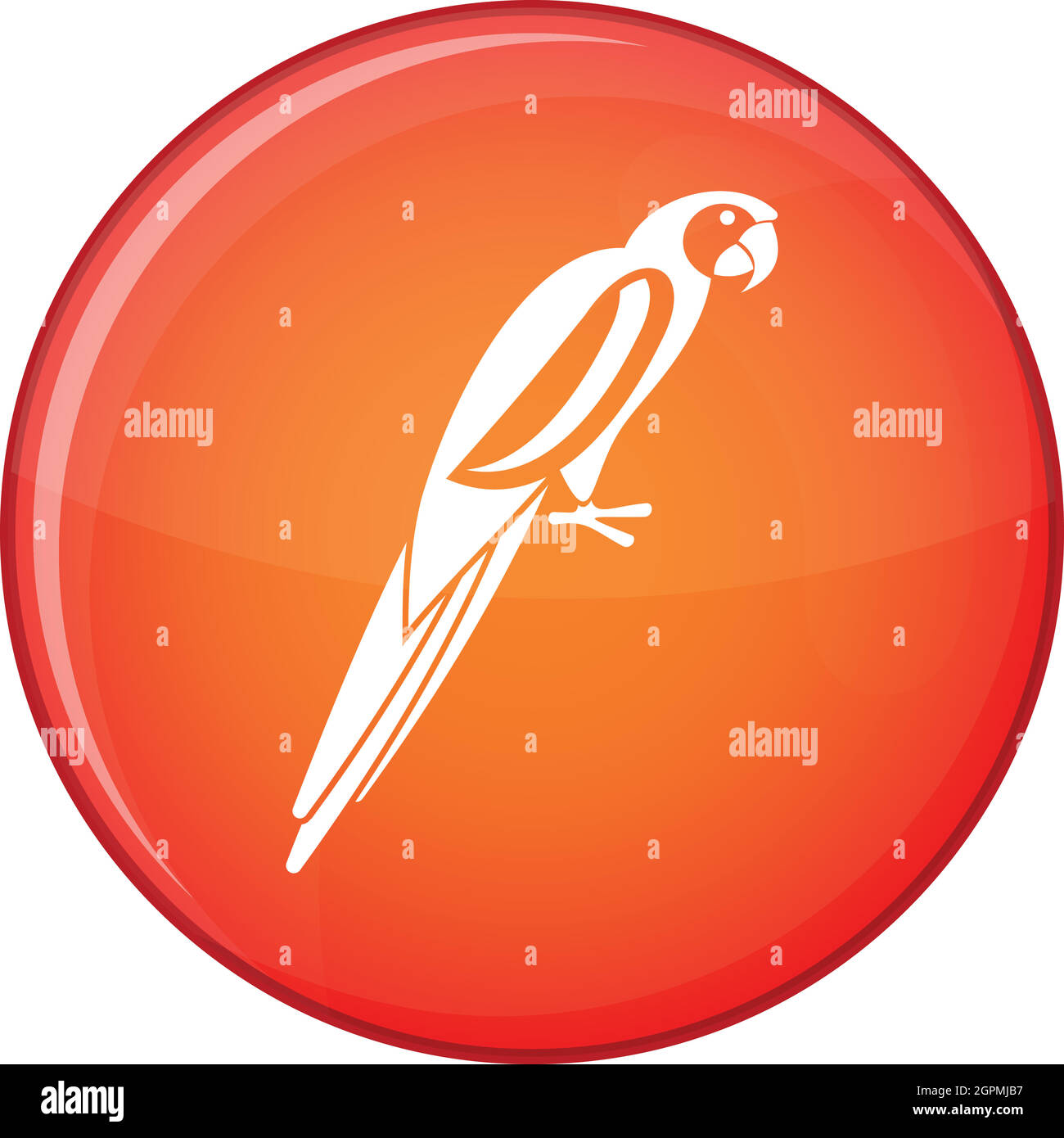 Parrot icon, flat style Stock Vector