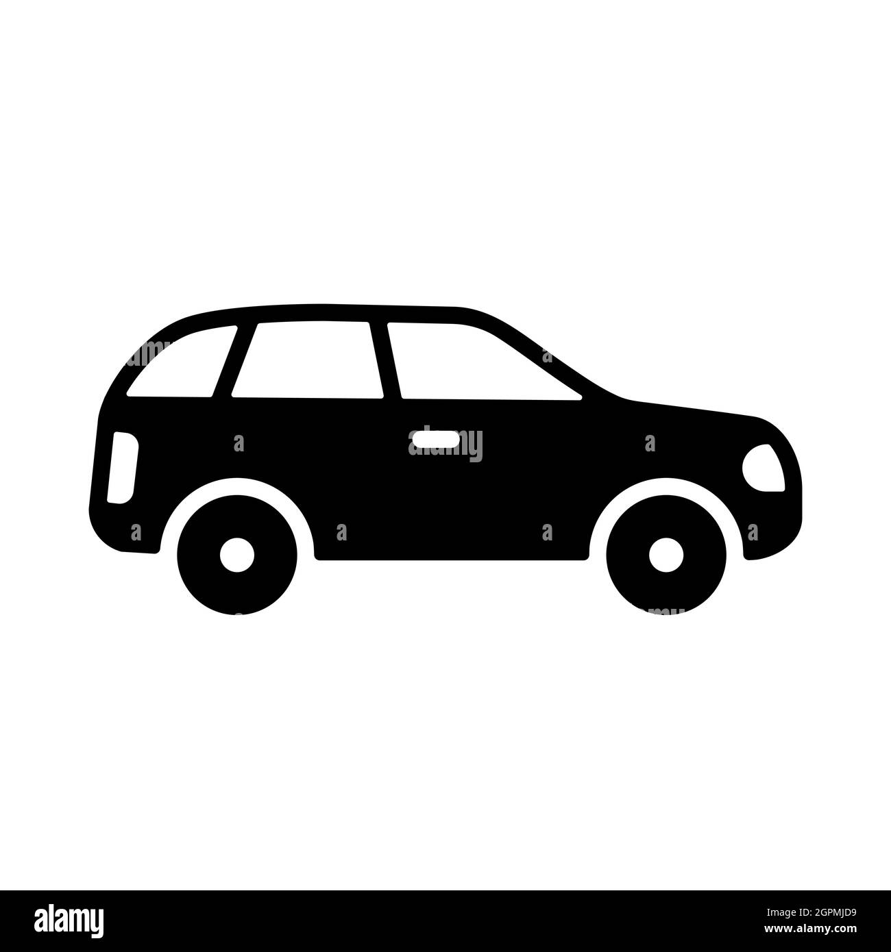 Station wagon flat vector glyph icon isolated Stock Vector