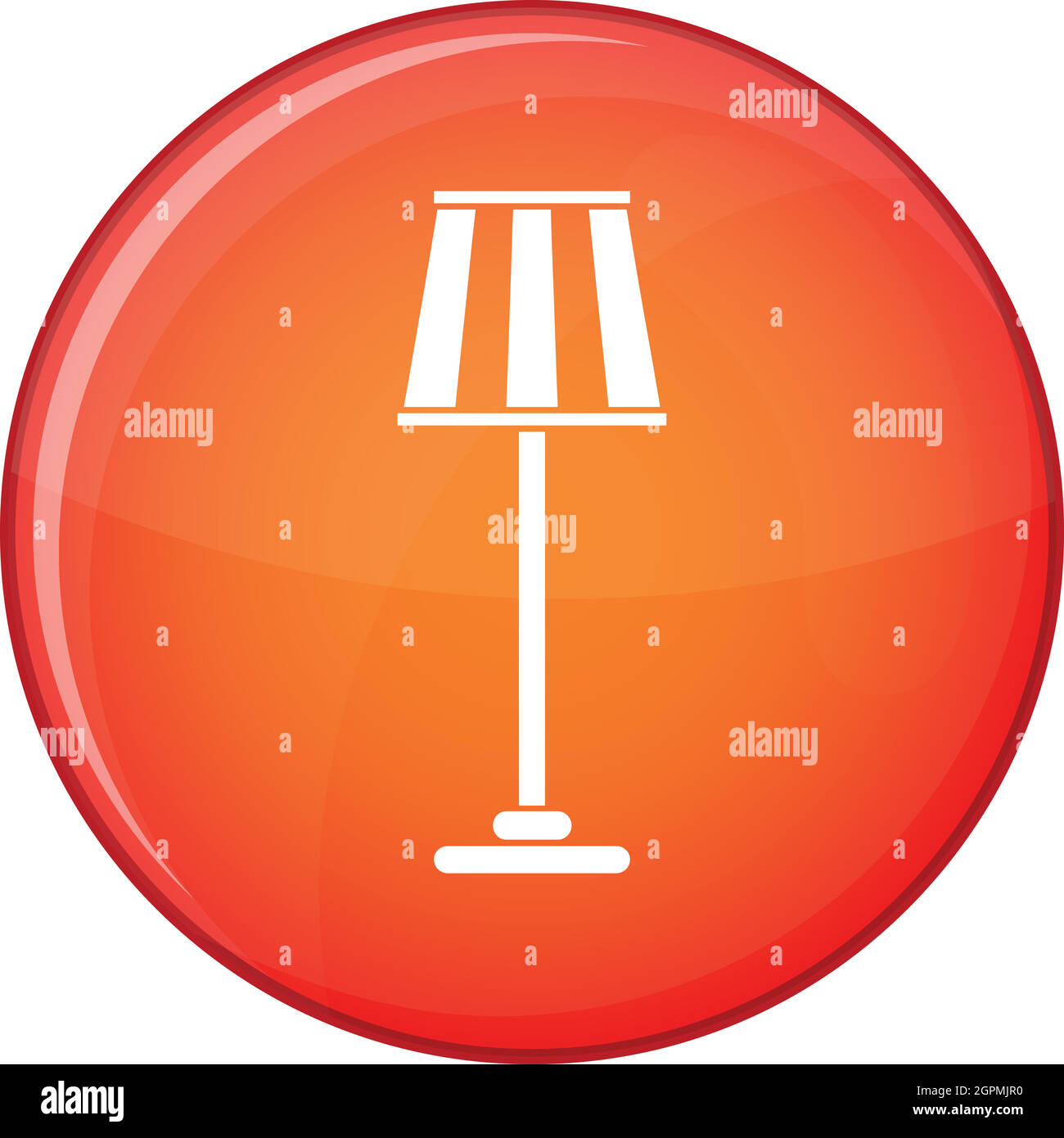 Floor lamp icon, flat style Stock Vector