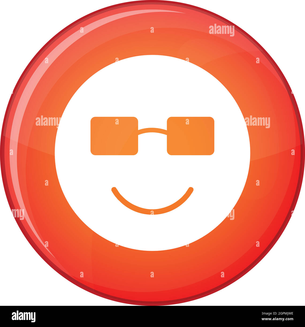 Smiling emoticon, flat style Stock Vector Image & Art - Alamy