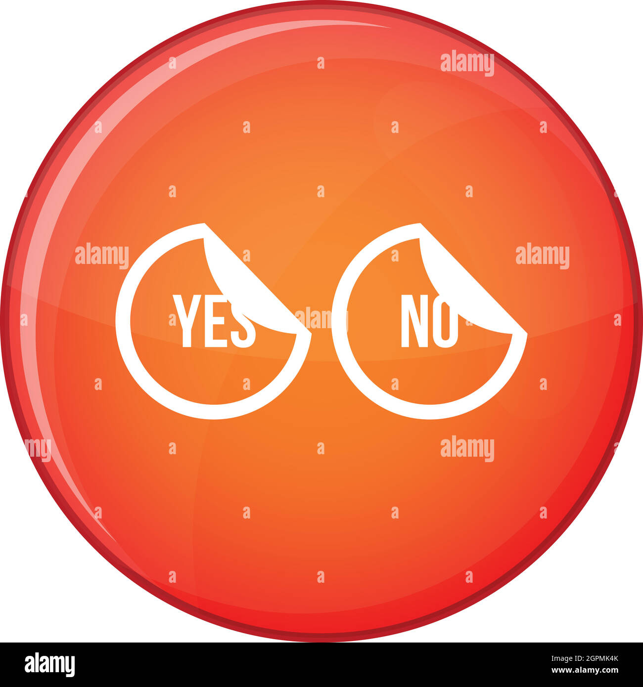 Yes and no button icon simple style Royalty Free Vector