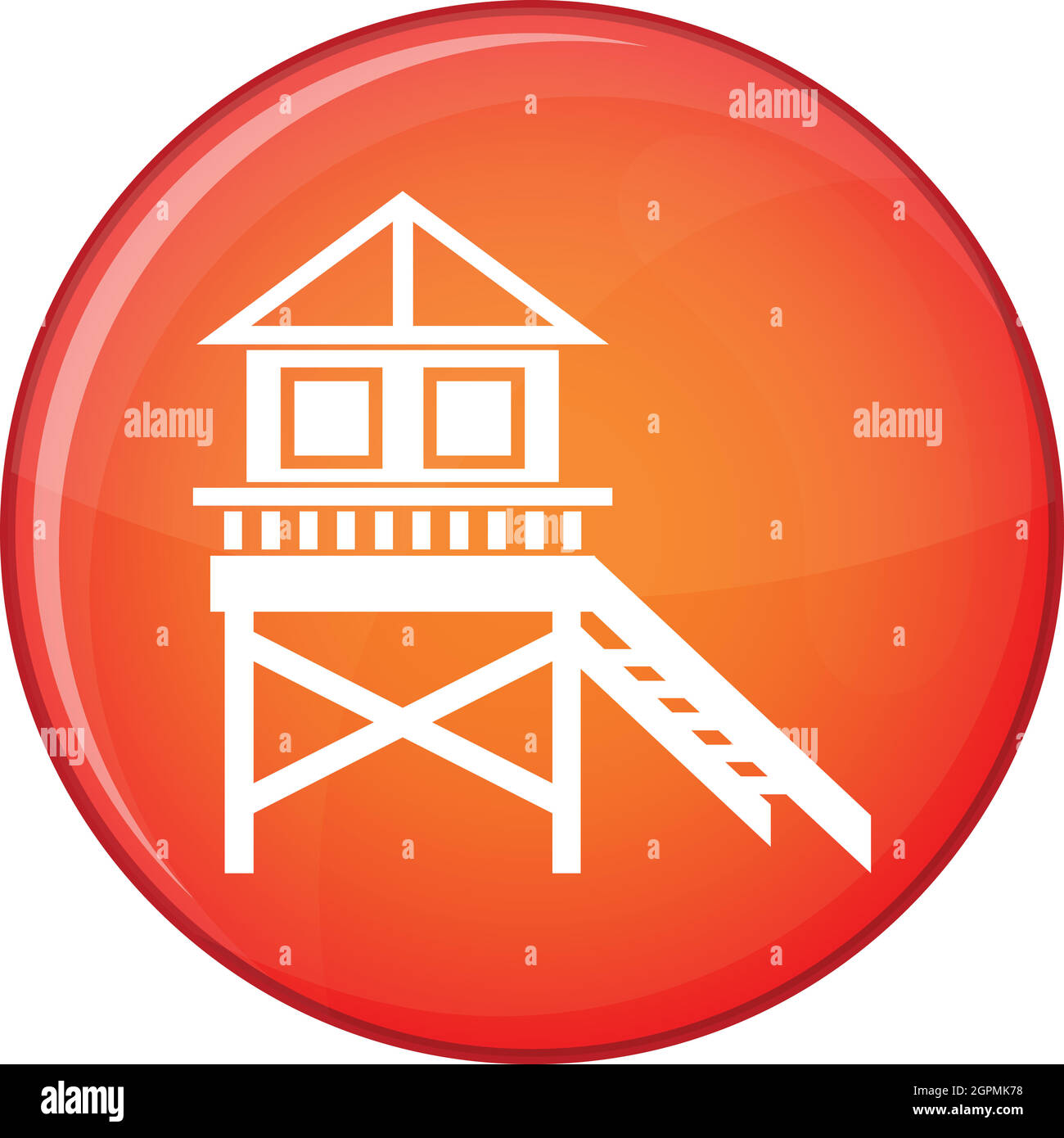 Wooden stilt house icon, flat style Stock Vector Image & Art - Alamy