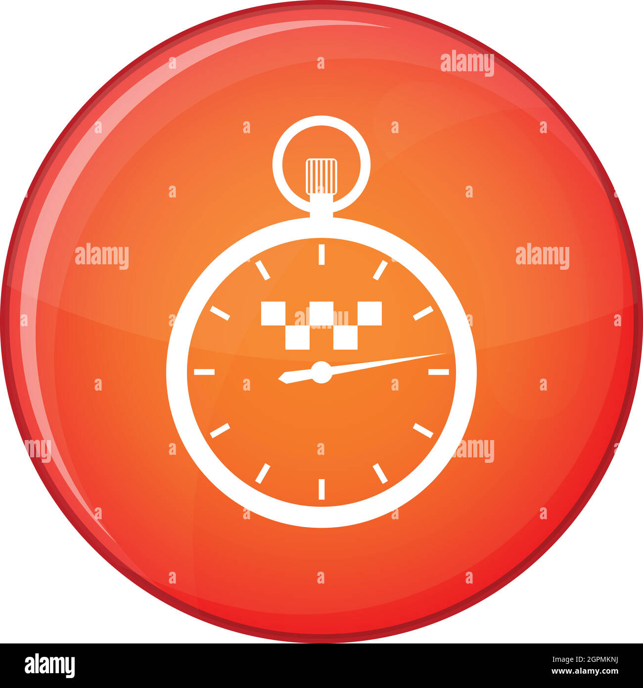Speedometer in taxi icon, flat style Stock Vector